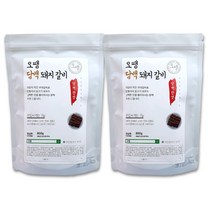 오땡 국내산 수제 양념 돼지갈비 담백한맛 포갈비 왕갈비 집들이음식 에어프라이어고기 칼집 갈비 왕구이, 2팩(800g x 2)(2천원할인)