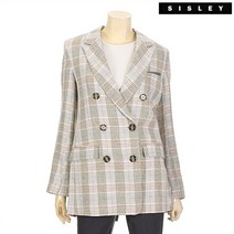 시슬리 테일러드 카라 체크자켓 SAJK02841 BE