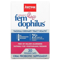 자로우 펨 도피러스 도필러스 우먼스 여성 유산균 10억 CFU 베지 캡슐 30정 Fem Dophilus 프로바이오틱스, 펨 도필러스개, 1개