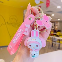 인형 키링 쿠로미 산리오 키체인 시나모롤 액세서리 마이 멜로디 가방 펜던트 카와이 포차코 키즈 장난감 도매, 4.C