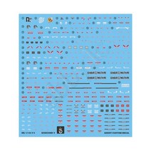 2 세대 V 클럽 G 프리미엄 워터 슬라이드 프리 컷 UV 라이트 반응성 데칼 스티커 HG 1/144 모바일 슈트 G-REWORK ver Ghost, 옵션-01.1 Piece Decal ONLY