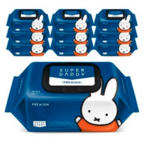 슈퍼대디 프리미엄 유아물티슈 캡형, 2개, 10팩
