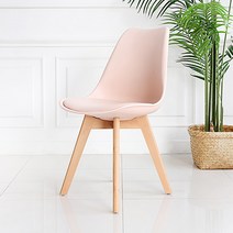 슐 인테리어 가죽 쿠션 원목 에펠체어 식탁 카페 의자 SL108, 16_핑크4P