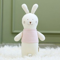 2023 토끼띠 오가닉 토수니 애착인형 만들기 태교바느질 DIY (흰실1 갈색실1 봉제용구3종 포함), 핑크