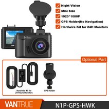 어라운드뷰 후방 사이드 카메라 Vantrue-N1 프로 대시 캠 1.5인치 미니 자동차 DVR 카메라 1080P 비디오 레, 04 N1P-GPS-HKW_04 256G