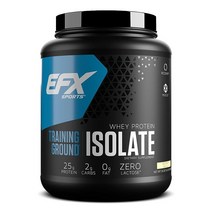 EFX Sports Training Ground 분리 유청 단백질 울트라 클린 저탄수화물 파우더 락토스 프리 25g 22인분 (스크림 바닐라)