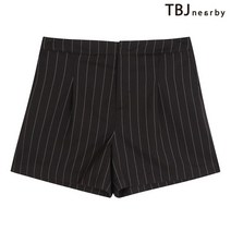 [TBJ] 여성 3부 TR 스트라이프 팬츠_블랙