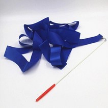 리듬체조리본 운동회 재롱잔치 리듬체조 리본 수구 미터 다채로운 아트 ​​댄스 발레 춤 돌리기 훈련 장비, 진한 파란색, 6m