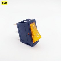 로커 스위치 KCD3 ON-OFF 2 위치 3 핀 전기 장비 조명 전원 포함 가정/산업 16a 250VAC/ 20A 125VAC, 06 YELLOW _ 02 5pcs
