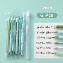 6 개/대 0.5mm 간단한 스타일 젤 펜 검정 잉크 학생 쓰기 크리 에이 티브 중립 프레스 학교 용품 편지지, green