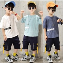 노블아이/봄신상 남아 주니어 의류 아동복 백프린트캣상하복