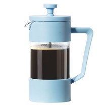 OGGI 3 컵 보로실리케이트 커피 메이커 프렌치프레스 350ml, 1개, Turquoise