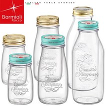 보르미올리 빈티지 우유병 유리병, 1개, 200ml(골드뚜껑)