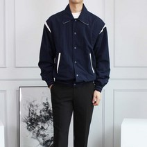 세컨에디션 카라배색 바시티 스타디움 남자 자켓