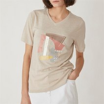 올리비아로렌 DP01 린넨 혼방 티셔츠 VVBASYM4161