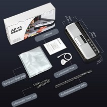 드립백소분기 과립 분발 자동 계량기 정량분배기 금속 식품 자동 포장기 진공 15 장 보관 밀봉 Degasser, 01 Black_01 EU 플러그