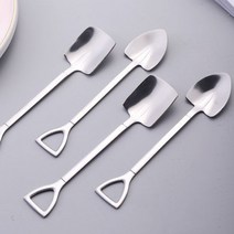 삽 모양 머들러 디저트스푼 티스푼 스텐 스테인레스, 사각형