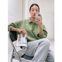 나이키 플러스 사이즈 피닉스 플리스 여성 슬리브 크롭 카라 티셔츠 DV5207-334/