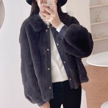 여성 코트 페이크 밍크 털 외투 인조퍼 자켓 엄마옷 빅사이즈 S220921046
