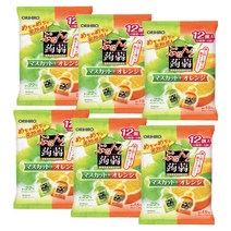 일본 오리히로 곤약젤리 청포도+오렌지 1봉지 (12개입) x 6(봉지)개 세트, 1개