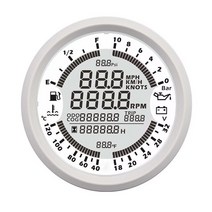 타코미터 12V 판매 6 in 1 다기능 게이지 미터 GPS 속도계 시간 수온 연료 레벨 오일 압력 전압계, 16 24V 0-10Bar
