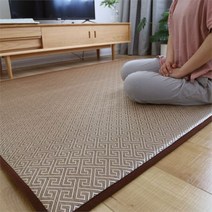 라탄협탁 거실 라탄 침대매트 마루바닥방석 매트주문제작 일본식 돗자리 쿨시트 침대옆 문질러세척가능, C09-무늬색상 두께 1.2CM, T04-100x180CM동일타입 의자시트