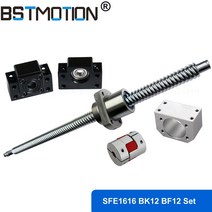 1616 높은 리드 볼 스크류 SFE1616 300MM 400 500 600 700MM 800 1000MM 1100 1200MM 1500MM 너트 하우징 BK12 BF12 커플 링, 365mm