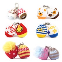 콜리스골프 니트투볼 골프볼주머니 골프공주머니, 이모지 민트