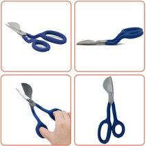 별가위 아플리케 가위 덕빌 U 자형 수동 713 인치 이중 곡선 핸들 사용, 01 파란