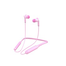 (무선 홀터넥 이어폰)목걸이 블루투스 이어폰 리얼 블루투스 스포츠 러닝 헤드셋 맥시 대기 이어폰, Bt71 핑크, 하나