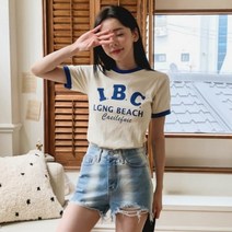 [바보사랑] 여성 데미지 워싱 데님 숏 팬츠 [디작소]