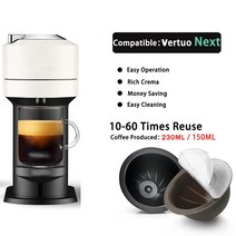 Vertuo Next ENV150 Vertuoline Plus 리필 가능 포드 용 재사용 가능한 커피 캡슐 Good Grade PP|Coffee Filters|, 1개, 230ML  2capsules, 단일