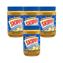 스키피 슈퍼 크런치 땅콩버터 베리 라지 1.13kg Skippy Peanut Butter Large, 4팩