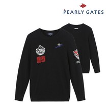 파리게이츠 골프 pearlygatesgolf남성 포인트 캐시미어 긴팔 니트 P51194SW101_BK, 004, BK