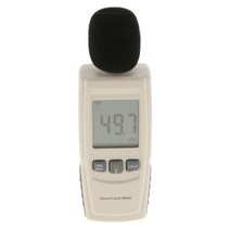 GHSHOP 휴대용 LCD 디지털 음압 소음 데시벨 수준 30dBA~130dBA, 50x33x159.5mm, 설명, 화이트 블랙