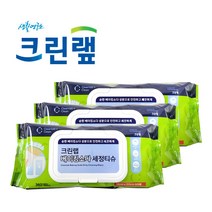 크린랩 베이킹소다 세정티슈 50매, 3개
