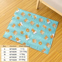 강아지수영장 애완견 쿨링 매트 아이스 테디 애완 동물 시원한 고양이 여름 젤 냉각 개, 5.Corgi - S