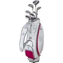 브리지스톤 골프 클럽 세트 BG-100L 여성 8개클럽 캐디백 포함, 핑크