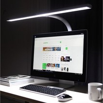 영상편집용 PC 모티너 조명 책상 부착형 스탠드, 와이드800, 블랙