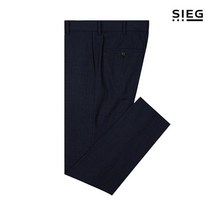 파렌하이트 네이비 울 혼방 노턱 슬림 핏 팬츠 (PEPAD2267)