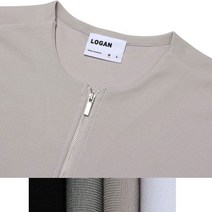LOGAN 로건 지퍼넥 머슬핏 반팔