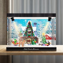 레고 엘프 클럽하우스 투명 아크릴 디스플레이 케이스 장식장 진열장 USB LED 조명, 전시장급 내장 LED램프(미사등 제외)개