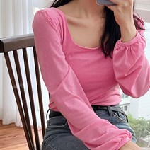 커밍투유 유넥 퍼프 긴팔 티셔츠