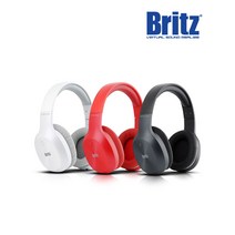 브리츠 W800BT Qplus 유무선 블루투스 헤드폰 헤드셋, 블랙, 블랙