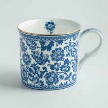 영국 블루보틀 레트로 명품 금테 본차이나 머그컵, B 형