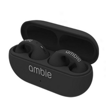 수영이어폰 골전도 블루투스 이어폰 헤드셋 귀걸이형 가성비 무선 수영 스포츠 ambie 헤드폰 오픈 트루 방수, 검은색