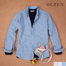 올젠 올젠 미니 핀 체크 셔츠 (ZOB1WC1303)