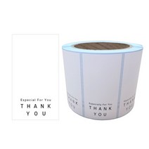 땡큐 감사 직사각형 유포지 라벨 방수 스티커 화이트 4cm x 8cm 500매