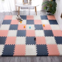 EVA단색퍼즐매트2.5cm(2개세트) 층간소음 놀이방 매트, 60x60x2.5cm(2P세트)_핑크