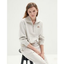 22FW [PUPPY]아이보리 퍼피자수 면 반집업티셔츠 HSTS2DL53IV